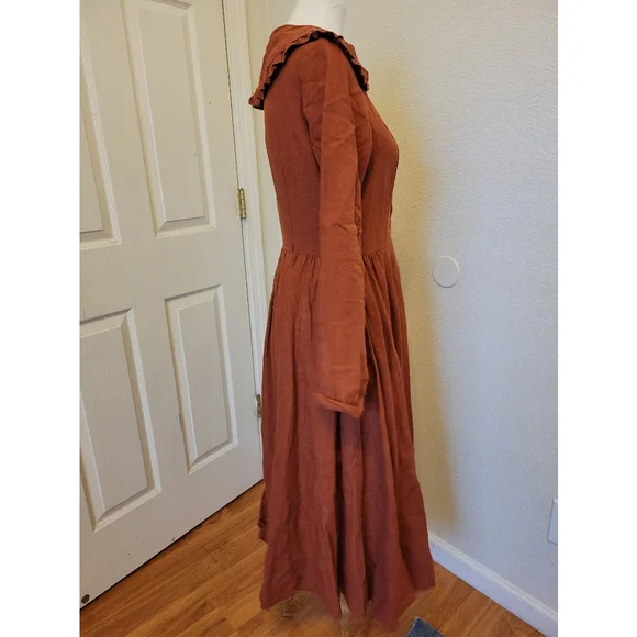 NWOT Son De Flor Size Xs Nicole Dress Linen Midi - Picture 6 of 16